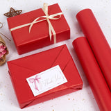 Red Matte Wrapping Paper, 17 Inches X 50 Feet (70.8 Sq.Ft.) Solid Color Pearly-Lustre Paper Roll For Christmas Birthday Baby Shower Wedding Gift Wrap
