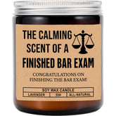 The Calming Scent Of Finished Bar Exam Candle - Congratulations Bar Exam Candle - Law School Gifts - Law Graduation Gifts - Funny Law New - Lavender Scented Candles- Soy Wax Candle