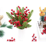 30 Pack Red Berry Stems, Artificial Holly Berries For Christmas Tree Picks Decorations Flower Wreath Diy Crafts Holiday And Home Decor