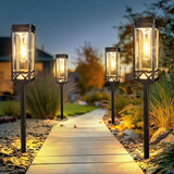 8 Pack Taller Solar Pathway Lights Upgraded Brighter Garden Landscape Walkway Lights