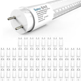 50 Pack 4FT T8 LED Bulbs 18W 2200LM 6000K Type B Ballast Bypass Clear Lens Tubes