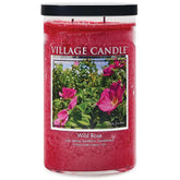 Wild Rose Large Tumbler Glass Jar, Scented Candle, 19 Oz., Pink