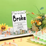 54 Pcs My Water Broke Baby Shower Game With 50 Tiny Plastic Small Mini Ice Baby 3 Ice Cube Trays 1 Display Board Gender Reveal Wooden Sign Gift For Guest Party Decoration(Woodland Animal)