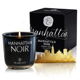 Manhattan Noir Scented Candle | 8.1Oz Luxury Candle With 40-Hour Burn Time | Relive The Nyc Skyline At Home | Fall & Holiday Gift For Travel Lovers