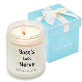 Boss Gifts For Women Men, Best Lady Boss Day Gifts For Women, Birthday Retirement Thanksgiving Christmas Gift For Bosses Woman Men Coworker Lavender Soy Wax Candle Appreciation Present