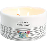 Love You More Mom - Double Wick Butterfly Candle in Ceramic with 100% Soy Wax & Cotton Wicks - Tranquility Scent