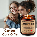 Scented Candle, Breast Cancer Gifts For Woman, Cancer Care Gifts For Women Men - Chemotherapy Must Haves - Funny Uplifting Chemo Comfort Items - Mastectomy Survivor, Surgery Recovery Patients