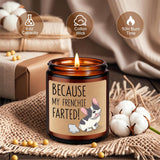 Candles, Frenchie Gifts For Women, Men - Funny Bulldog Gifts For Frenchie Owners, Bull Dog Dad, Bull Dog Mom - Cute Valentines Day, Birthday Present For Bulldog Lover - Lavender Scented Candles