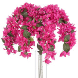 4Pcs Bougainvillea Artificial Flowers 42" Long Stem Pink Faux Silk Bougainvillea Flowers Fake Hanging Flower Branches For Wedding Table Centerpieces Home Garden Arch Wall Decorations (Deep Pink)