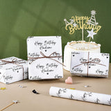 Birthday Wrapping Paper For Men - Mini Roll - 17 Inch X 16.5 Feet - Happy Birthday Handsome Design For Special Friend, Boyfriend, Husband