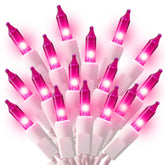 100 Count Mini Pink Lights String, 21Ft Christmas Tree Lights Plug In,Christmas Pink String Lights For Room, Valentine'S