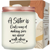 Lavender Scented Candle - Sister Gift For Any Occasion - All Natural Soy Wax - 50 Hours Burn Time