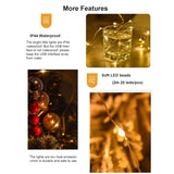 2M 20 Leds Fairy String Lights, Usb Powered String Light For Desk Office Christmas Tree Party Decoration (Warm, 2)