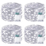 4-Pack Fairy Lights Battery Operated With Timer, Waterproof 16Ft 50 Led String Lights Indoor Outdoor, Cuttable Starry Fa