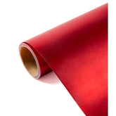 Red Christmas Wrapping Paper – Luxury Matte Red Metallic Gift Wrap Roll, 17" Tear-Resistant Wrapping Paper For Christmas Presents & Gift Wrapping