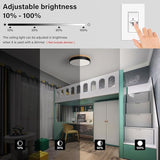 Modern Wood LED Ceiling Light with Remote Black Flush Mount 2700K-6000K Dimmable