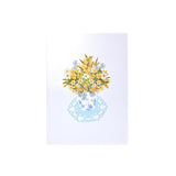 Daffodil Flower Bouquet In Vase Pop Up Birthday Card, Mother'S Day Card, Spring Card, Thinking Of You