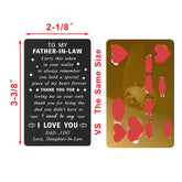 Father In Law Gifts From Daughter In Law - Father In Law Birthday Card, Metal Wallet Card