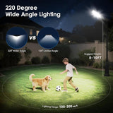 4 Pack 13000LM Solar Street Lights 6500K Waterproof Motion Sensor Security Flood Lights