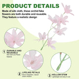 Orchids Fake Flowers, 30 Pcs Artificial Flower Arrangement Hairpin Headdress Wreath For Floating Candles Vase Home Wedding Centerpiece Decorations, Pink