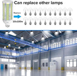 100W LED Corn Light Bulbs 2 Pack 15000 Lumens 5000K E26 E39 High Bay Warehouse Garage Lighting