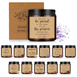 12 Pieces Thank You Candle Gifts 3.5 Oz Teacher Employee Appreciation Gift Jar Soy Wax Candle Set For Women Men Nurses Teachers(Vintage)