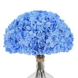 24Pcs Blue Hydrangea Artificial Flowers, Faux Hydrangea Flowers With Stems, Full Heads Silk Fake Hydrangea Flowers For Wedding Bouquet Home Party Decor Centerpieces Floral Arrangements