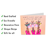 Friend Birthday Card Female - Pop Up Birthday Cards For Women - Sassy Giraffe - Funny Pop Up Card For Her - Gifts For Mum Sister Aunt Daughter Best Friends - Mothers Day Cards Funny