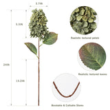 Green Hydrangea Artificial Flowers,Fake Fall Flowers Silk Hydrangea With Stems,Fall Faux Diy Floral For Table Vase,Hydrangeas Bouquet Indoor And Outdoor Decoration 24"? Green? 8Pcs No Vase