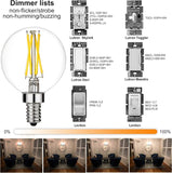 G16 E12 LED Bulb 40W Equivalent Candelabra Light Bulbs Daylight 5000K Clear Chandelier Bulb