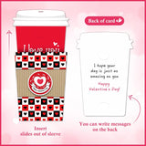 Valentines Day Card For Him - 6 Set Coffee Cup Gift Card Holder Money Holder For Cash Gift Unique Valentines Coffee Cup Gift Card Holder For Boyfriend Girlfriend Coffee Lovers Gifts