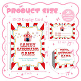 Carnival Guess How Many Baby Shower Game, Circus Theme Party Decorations, Carnival Birthday Party Decorations, Guess How Many Candies, Birthday Party Game & Activities 50 Cards And Sign