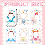 6 Pcs Baby Shower Games Feed Me Baby Shower Games,Game Party Background For Funny Bridal Party,Gender Reveal Game Supplies