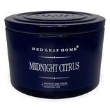 Midnight Citrus Jar Candle | Includes Matching Glass Lid, Large | Aromatherapy | Borderless Collection | 16.5Oz