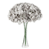 Silk Hydrangea Fake Flower 10Pcs Diy Floral Artificial Flower With Stems For Wedding Office Shower Decor Hotel Banquet Home Decor (Grey)