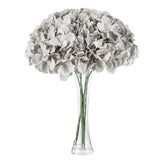 Silk Hydrangea Fake Flower 10Pcs Diy Floral Artificial Flower With Stems For Wedding Office Shower Decor Hotel Banquet Home Decor (Grey)