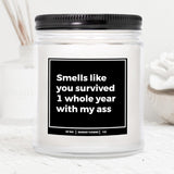 You Nique Designs 1St Wedding Gift Candle - One Year Candle - 1 Year Wedding Present For Wife, Husband, Couples - First Year Together Gift Ideas For Him, Her (Mahogany Teakwood)