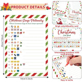 4 Christmas Party Games For Family Office? 25 Players Xmas Emoji Songs Pictionary & Word Scramble & Who Is Most Like Santa & Code Break Games With Answer Key For Large Groups Holiday Parties