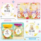 72Pcs Winnie Gender Reveal Decorations, Winnie Baby Shower Decoration, The Pooh Stickers, Team Boy Or Girl Stickers, Gender Reveal Games For Voting Game, Gender Reveal Party