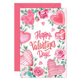 24 Pcs Valentine'S Day Greeting Cards Blank Note Cards With Envelopes And Stickers Pink Rose Heart Greeting Cards For Invitations Party Supplies, 4 X 6 Inch