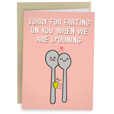 Funny Valentines Day Cards | Birthday Card For Him Her | Anniversary Cards For Husband Little Spoon Fart Card