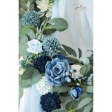 Artificial Wedding Dahlia Flowers 25 Pcs Fake Roses With Stem For Diy Wedding Decor Centerpieces Arrangements Bouquets (Shades Of Navy Blue)
