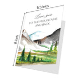 Outdoor Hiking Love Card, Romantic Adventure Couple Valentine Card, Love You To The Mountains And Back, Gift For Hiking Lover