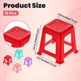 Xindojuz 12 Pcs Canvas Stands For Paint Pouring, Plastic Non-Slip Mini Canvas Feet Risers Fluid & Acrylic Paint Pouring Supplies Miniature Holder Tools For Pourings Paints Supplies (4 Colors)