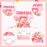 Happy Birthday Grandma Pop Up Card, Colorful Popup Mothers Day Birthday Card Balloons Fireworks Greeting Cards With Envelope Creative Gifts For Nana From Granddaughter Grandson