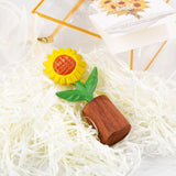 Sunflower Ornament Wood Carving Decoration, Artificial Flowers Ornaments For Home And Office Decoration, Great Gift Idea For Birthday, Mother'S Day, Father'S Day, Valentine’S Day