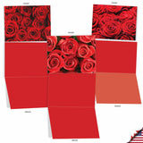 - 10 Blank Note Cards With Flowers (4 X 5.12 Inch) - Floral Notecards, All Occasion Boxed Assortment - Roses Are Red M3088