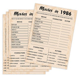40Th Birthday Party Games, Movies In 1986 Games, Birthday Party Supplies For Adults, Fun 1986S Party Game?Pack Of 30 Cards