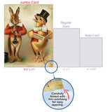 Jumbo Easter Greeting Card 8.5 X 11 Inch With Envelope (1 Pack) Jumbo Funny Bunnies J2345Aeag