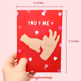 Funny Valentine'S Day Card For Him - Funny Anniversary Cards For Husband Wife - Naughty Dirty Inappropriate Birthday Card For Boyfriend - You + Me Equation Card